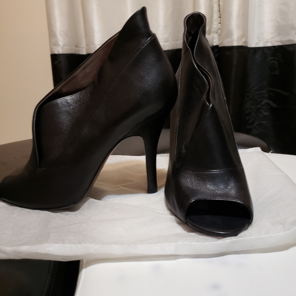 Isola Leather Peep Toe Boot Size Women 9.5